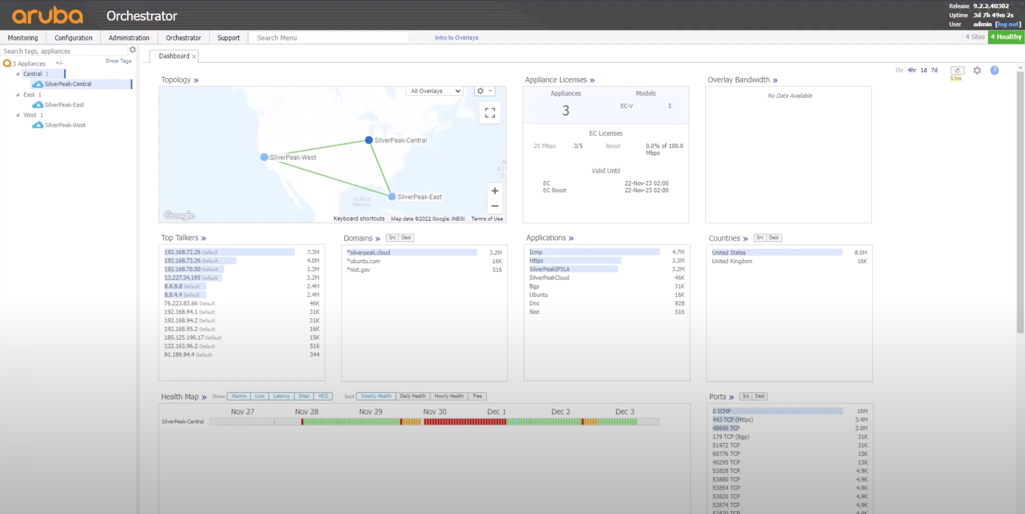 HPE Aruba EdgeConnect Interface