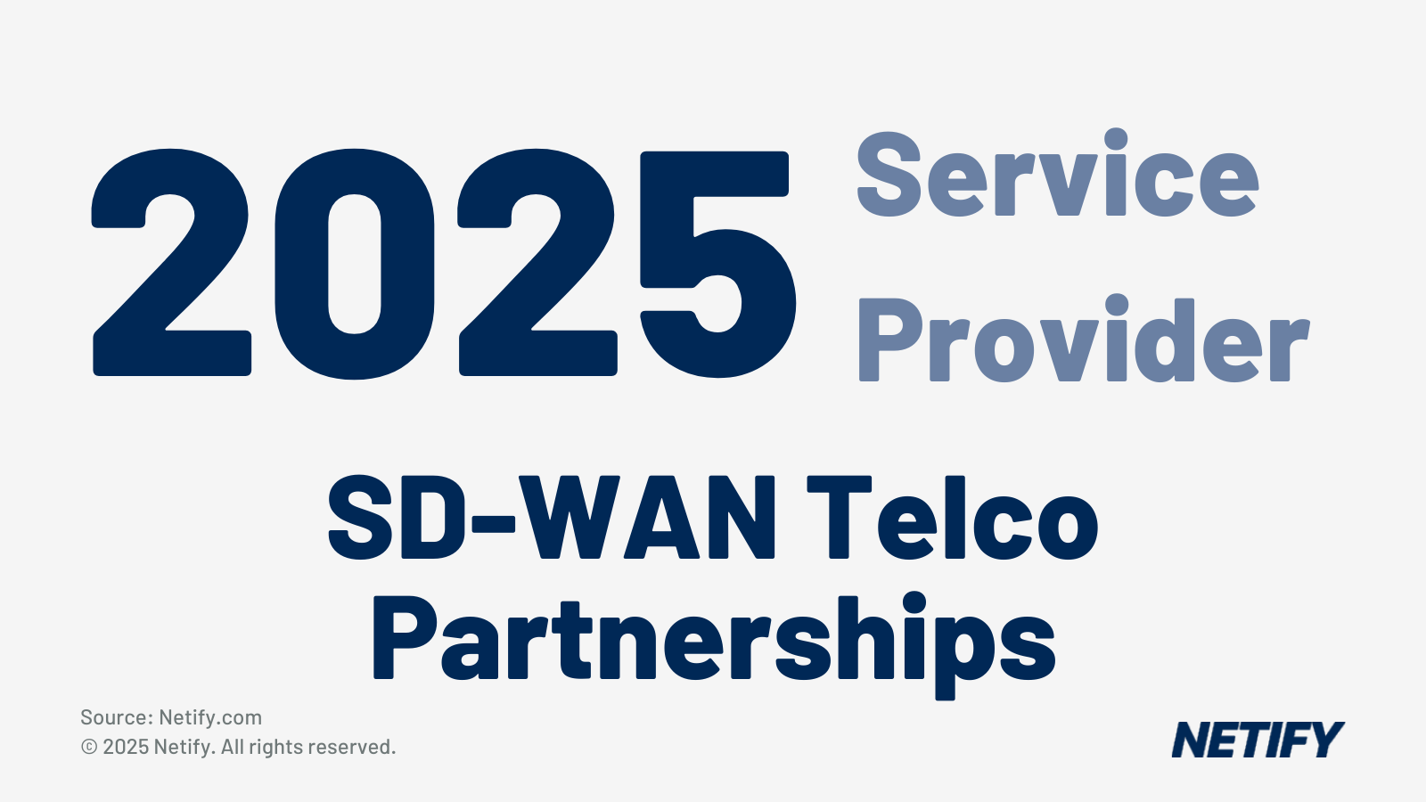 The 2025 Netify List of Service Provider SD-WAN Telco Partnerships